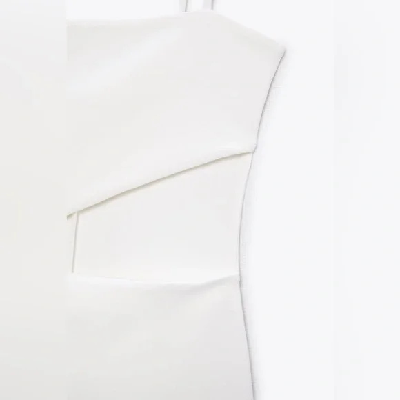 Zara Cut Out Midi Bodycon Shower Bridal Wedding Dress - Picture 11 of 12